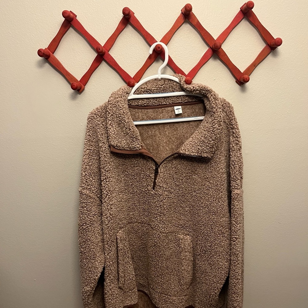 Old Navy Fuzzy Sherpa Pink Sweatshirt